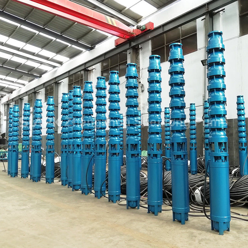Pompe submersible pour puits profonds en fonte 22 kW à plusieurs étages pour l'extraction d'eau à haut débit