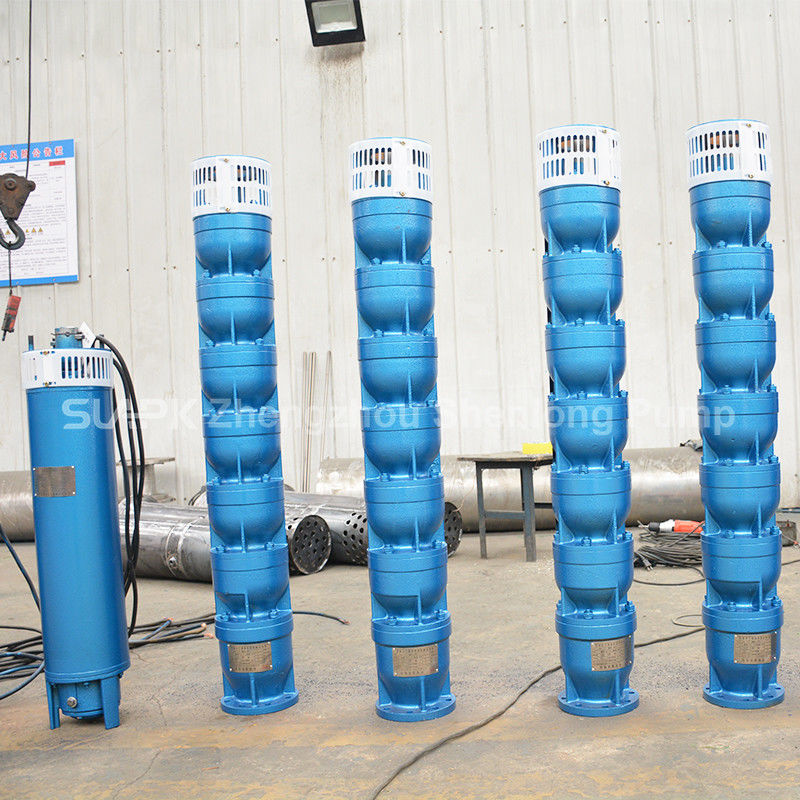 Pompe submersible pour puits profonds en fonte 22 kW à plusieurs étages pour l'extraction d'eau à haut débit