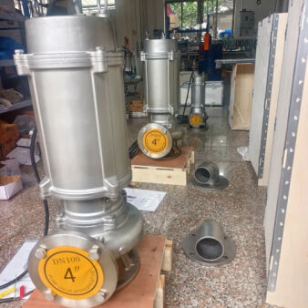 100WQP100-15-7.5KW pompe d'égout submersible en acier inoxydable