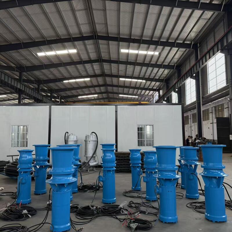 Pompe à débit axiale submersible de 45 kW avec débit de 1300 m3/h et tête de 8 m pour drainage à débit élevé