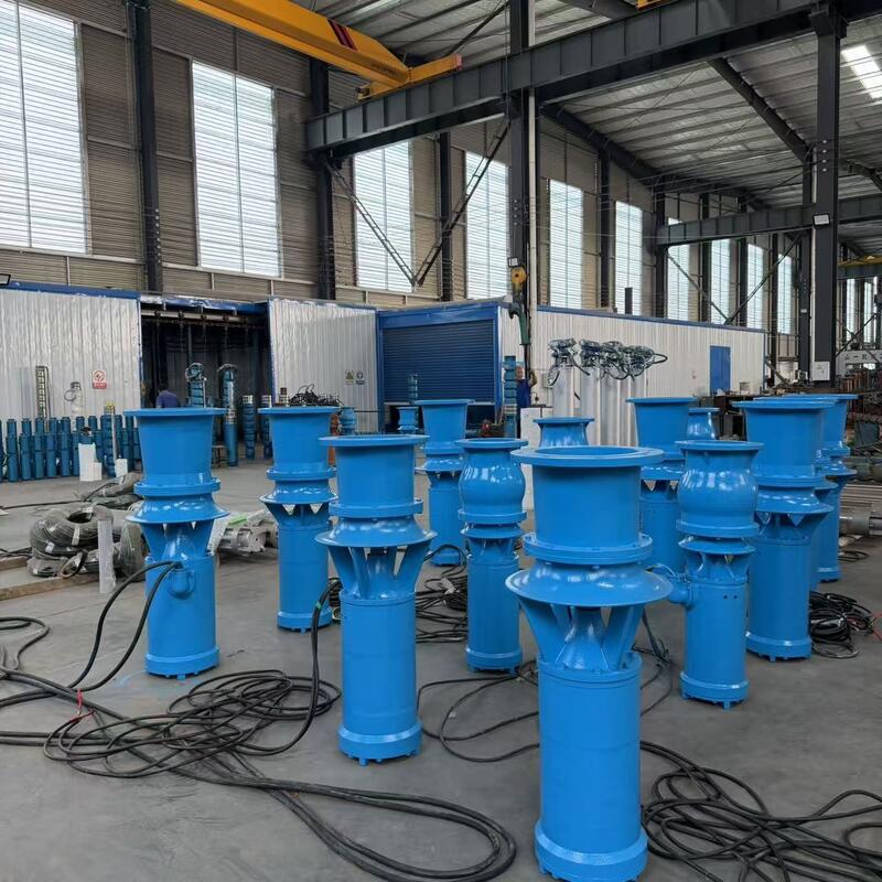 Pompe à débit axiale submersible de 45 kW avec débit de 1300 m3/h et tête de 8 m pour drainage à débit élevé