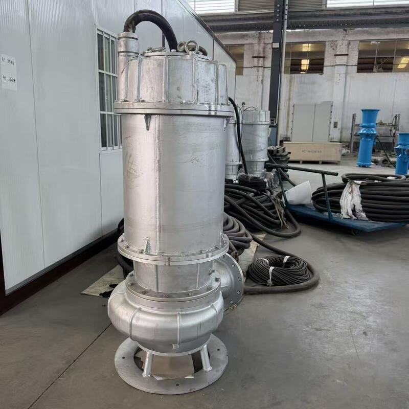 Pompes d'égouts submersibles en acier inoxydable à débit de 1000 m3/h et puits en acier inoxydable duplex 2205 pour les eaux usées