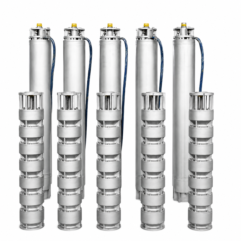 Pompe submersible en acier inoxydable de 75 KW pour eau de mer avec un débit de 300 m3/h pour applications en puits profonds