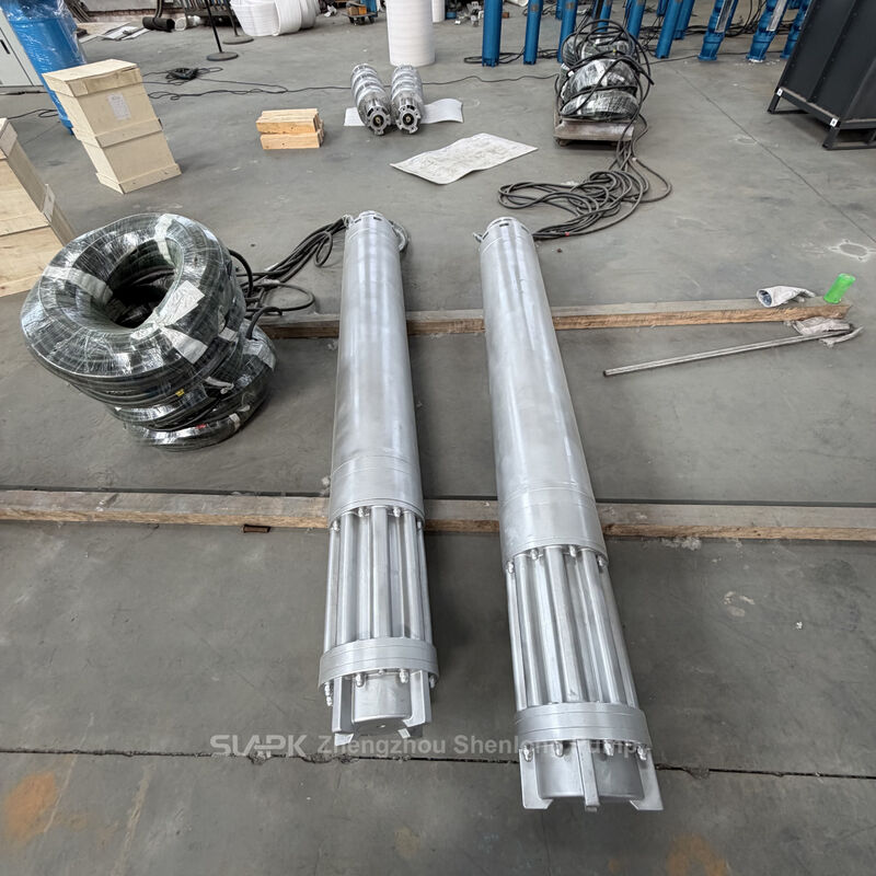 Pompes de puits submersibles en acier inoxydable avec débit de 252 m3/h, tête de 170 m et puissance de 185 kW