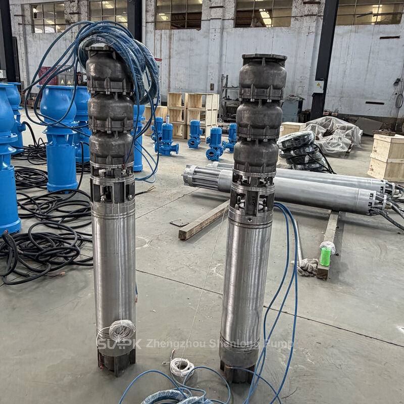 Pompes de puits submersibles en acier inoxydable avec débit de 252 m3/h, tête de 170 m et puissance de 185 kW
