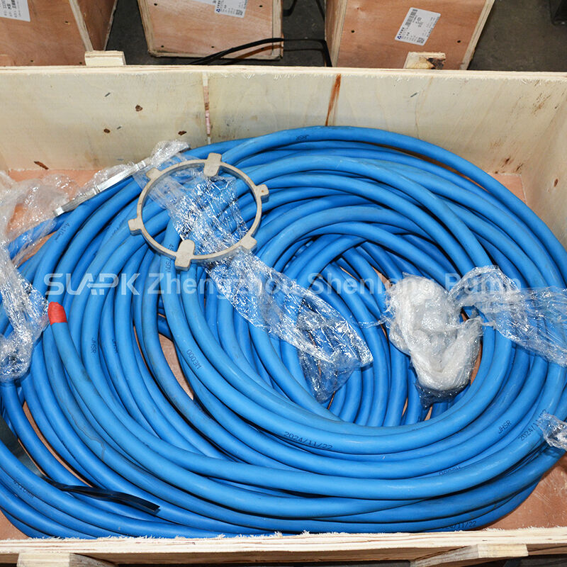 Pompe submersible pour puits profonds à haut débit de 300 m³/h, hauteur manométrique de 100 m, moteur de 140 kW, pour applications en eau de mer