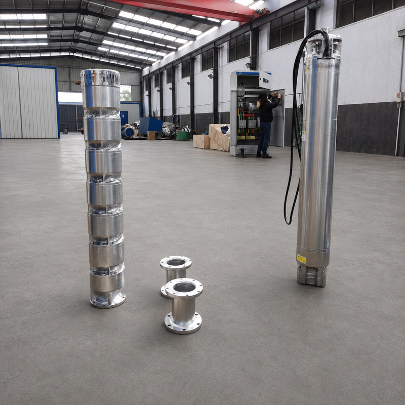 200QJH150-150-110kW Pompe submersible inox pour puits profonds, débit élevé, hauteur manométrique élevée pour puits profonds et systèmes d'eau d'ingénierie