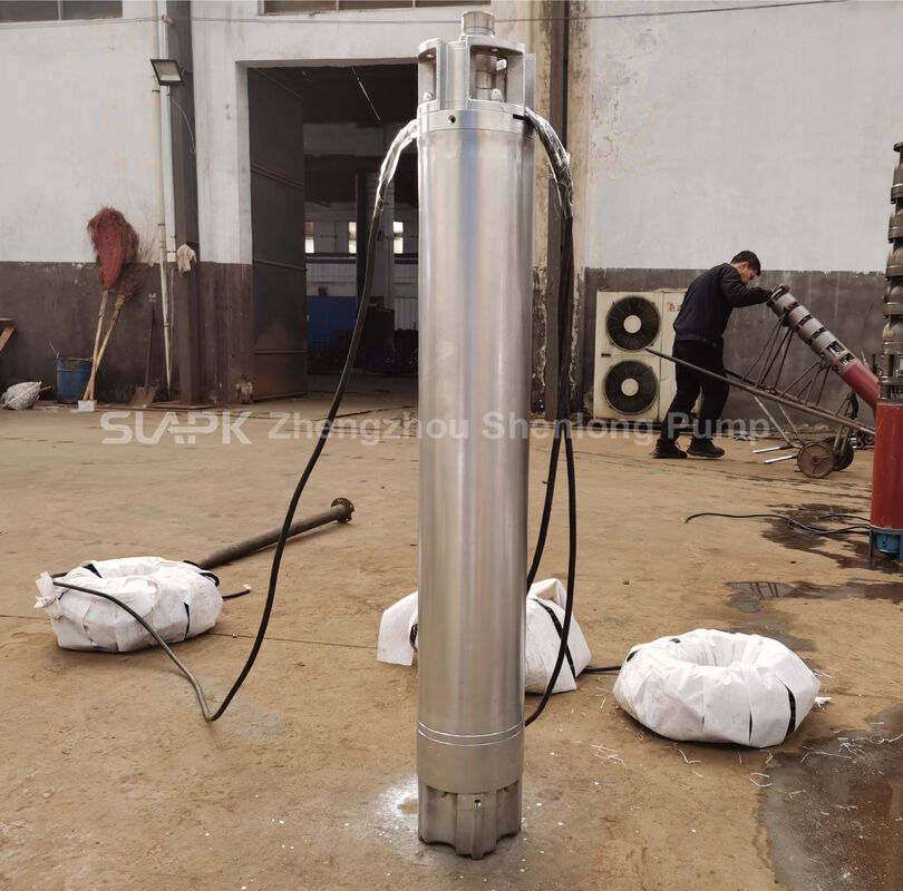 Pompe submersible pour puits profonds en acier inoxydable série QJH 304 avec une hauteur de 150 m et un débit de 70–230 m³/h