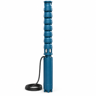Pompe submersible pour puits profonds de 15 kW avec débit de 58-68 m³/h et sortie de 4 pouces pour l'approvisionnement en eau de forage