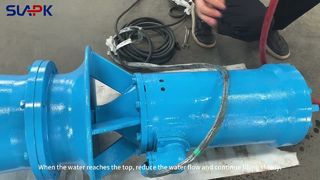 Vidéo de l'injection d'eau par pompe à flux axial