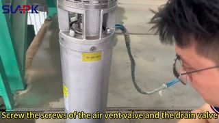 Démonstration vidéo de la vidange d'une pompe submersible en inox
